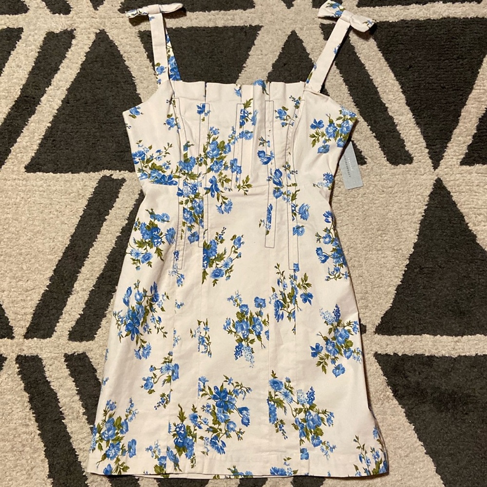anthropologie floral mini dress